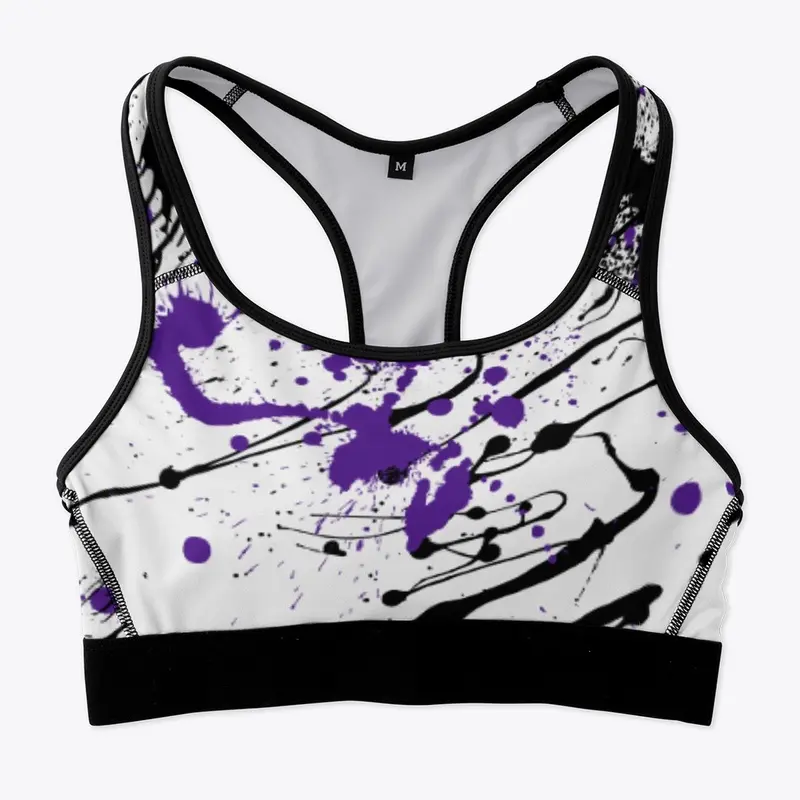 Paint Splatter Sports Bra